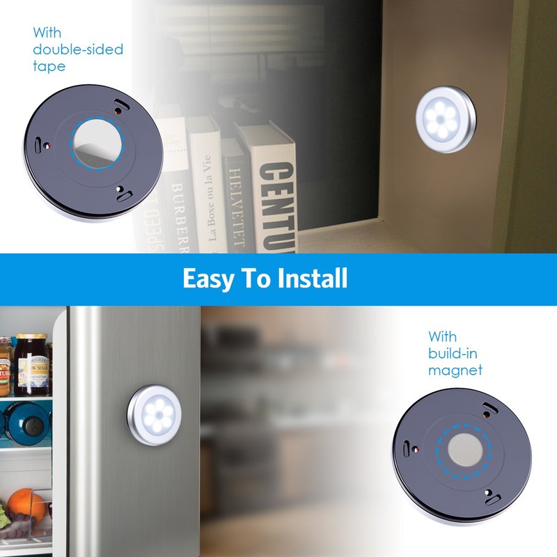 AMIR Upgraded 3.15” Motion Sensor Light, Cordless Battery-Powered LED Night