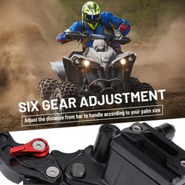 Plobeda Universal 1 Pair 7/8" 22mm Handlebar Motorcycle Brake Adjustable Master Cylinder Clutch Lever Left & Right Set Compatible with Harley Honda Kawasaki Suzuki Yamaha (Black)