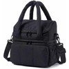 Lonchera Térmica para Mujer, Bolsa de Almuerzo de 2 Compartimentos,Negra
