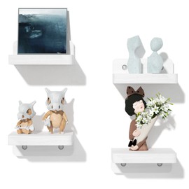 SRIWATANA Wall Rack Wall Shelf Small Display Shelf (White)