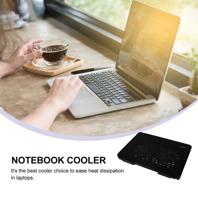Operitacx Laptop mit Lüftern Kühlmatte für Notebooks Energiesparendes Design Schwarz