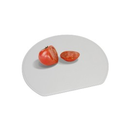 CBJAPAN Half Moon Cutting Board, Half Moon Shape, 12.6 x 11.0 inches (32 x 28 cm), Gray, Antibacterial Specifications, Made in Japan, Dishwasher Safe, Hot Water Disinfection, Can Be Used Without Wasting Space (Antibacterial), atomico