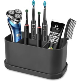 HJCMikee Zahnbürstenhalter Silikon 5-Fächer Wasserdicht Saugnapf Badezimmer Aufbewahrungsbox