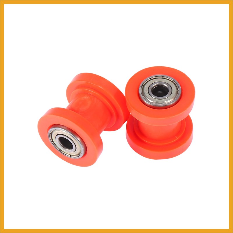 Partuto 2pcs 8mm Chain Tensioner Roller Slider Pulley Wheel Idler