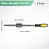 M METERXITY 2-Pack Triangular Metal File 10 Inch, High Carbon