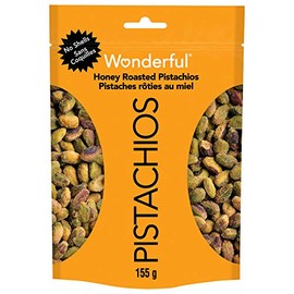 Wonderful Pistachios, No Shells, Honey Roasted, 155 g Resealable Bag