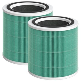 FCFMY 2 Packs AC400 Replacement Filter Compatible with Purivortex AC400 Air Cleaner Purifier, Toxin Absorber H13 True HEPA Filter, Green