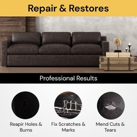 EZONEDEAL Professional Leather Repair Kit for Furniture, Sofa, Jacket, Car Seats and Purse,Vinyl Repair Kit, Leather Repair Kit for Furniture, Super Easy Instructions to Match Any Color