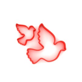Custom Cutters Dove Shape Cutters | MINI/Small Plastic Cutter for Baking, Fondant, Clay, Pastry, Icing, Jewellery (3CM + 5CM)