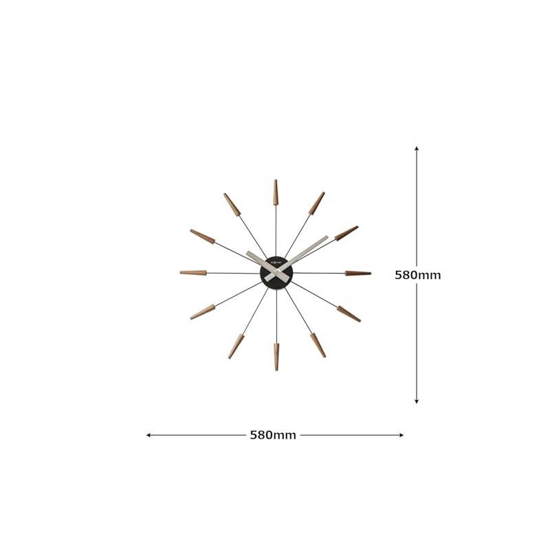 Elcomune NXT-J016 Radiant Clock corn Brown Wall Clock