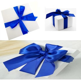 GCS LONDON 25 METRES X 10MM - ROYAL BLUE SATIN RIBBON FOR WEDDING FAVOUR/CRAFT/GIFT WRAP/CHRISTMAS