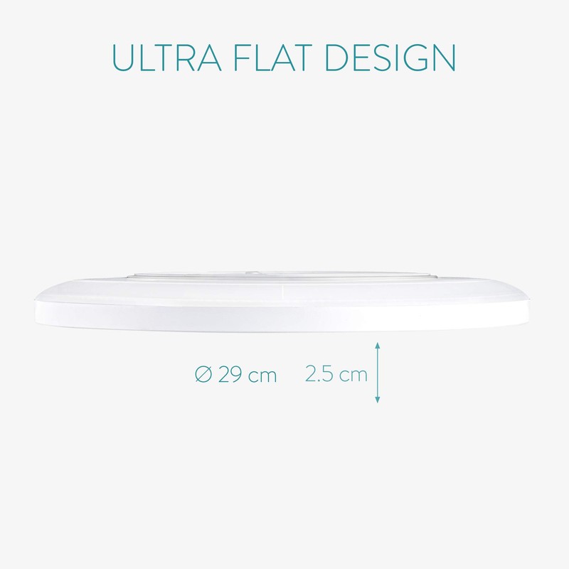 Navaris LED Ceiling Light with Additional Backlight - Dimmable -