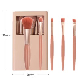 Easy-taken Travel Makeup Brush Set,Makeup Brushes Travel Set - Eyeshadow & Eye Shadow Brushes, Complete Function Cosmetic Brushes Kit