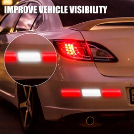 Lollanda Warning Reflective Stickers 60Pcs, Safety Reflective Decals for Car Bike, Waterproof Reflective Tape Red White Green, High Visibility Reflective Sticker (60Pcs)