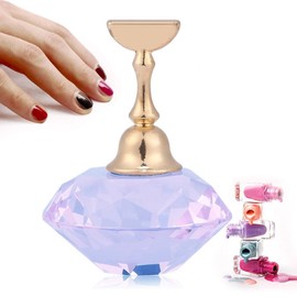 Magnetic Nail Tip Practice Stand Base Nail Tip Stand 3 Colors Alloy Holder Crystal Nail Art Display Tools ()