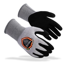 Defender Safety DEXGUARD™ ANSI A5 Cut Resistant Work Gloves w/Thermal Liner, Level 4 Abrasion, Latex Coated, Made from recycled bottles (1 Pair, M)