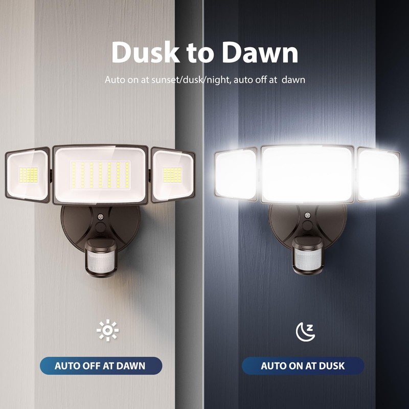 Onforu 75W LED Flood Light Motion Sensor Outdoor, 7000lm Dusk