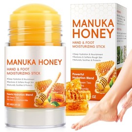 Manuka Honey - Barra hidratante para manos y pies agrietados para pies, rodillas y codos secos y agrietados, crema portátil para pies sin desorden con