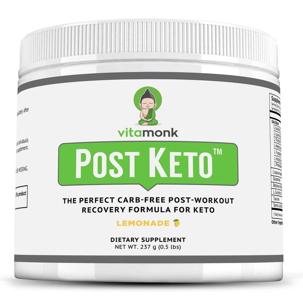 VitaMonk Keto Post Workout Recovery Drink After Workout Recovery Drink Optimal No-Carb Keto Post Workout for Men and Women - Faster Recovery -No Additives or Sugar - Non-GMO