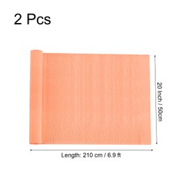 MECCANIXITY 2 Pcs Crepe Paper Roll 6.9ft Long 20 Inch Wide for Wedding Ceremony Various Large Festivals Decoration, Champagne