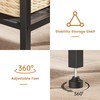Asgolion Small Black Side Table, Tall End Table with Adjustable