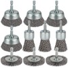 10 Pcs Wire Brush for Drill, Coarse Carbon Steel Crimping