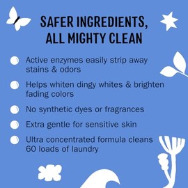 Molly's Suds Super Powder Detergent | Extra Strength Laundry Soap, Stain Fighting | Sensitive Skin | Simple, Effective Ingredients | 60 Loads - Ocean Mist