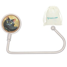 ROFLYER Purse Hook for Table,Instant Purse Holder Bag Hanger,Long Womens Purse Hanger Handbag Pocketbook Holder Bag Storage, Stylish Desk Accessories for Women Office Lady Girl Gift (CAT 06)