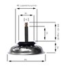 Strainer basket insert for Teka sinks with 3 1/2 inch