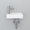 J-FAMILY 14.5'' x 7'' Small Wall Mount Sink Rectangle Porcelain
