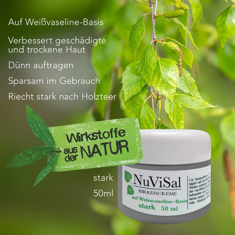 NuViSal Birch Ointment with Birch Tar Strong 1 Pack (1
