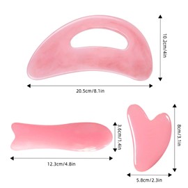 LHOEST Gua Sha Massager Set, Large Guasha Scraping Tool with Handle for Face Massage, Body Gua Sha, Gua Sha Body Cellulite Massage, Lymphatic Drainage Tool for Back, Face, Neck, Legs