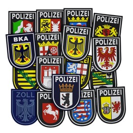 Patch Force - Police patch (coloured) Federal Police - as a badge for police uniform, protective vest, insert bag, jacket or backpack - 3D rubber Velcro patch