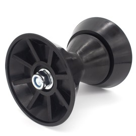 GlückMarine 5" X 3" Boat Trailer Roller Assembly with 1/2 Inch Shaft Bow Stop Black