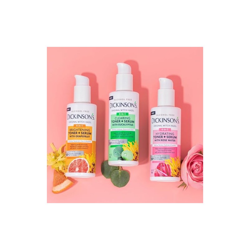 Tónico aclarante + sérum con eucalipto Witch Hazel de Dickinson