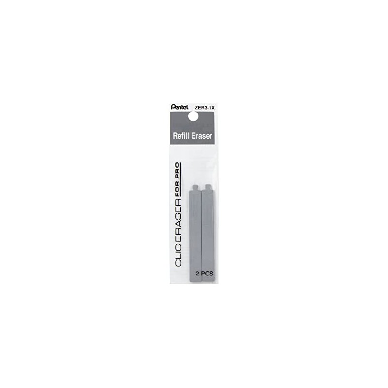 Pentel Arts Clic Eraser Pro Refills, 2 Pack