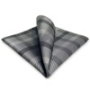 S1 SHLAX&WING Check Grey Men's Necktie 100% Silk, 12.6 x
