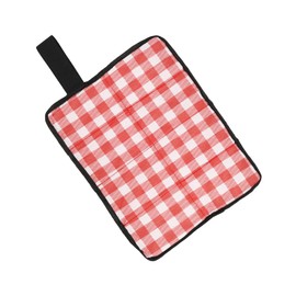 PATIKIL 15"x11" Outdoor Sitting Mat, Waterproof Oxford Cloth Seat Cushion Folding Foam Mini Camping Seat for Picnic Camping Hiking Beach, Red White