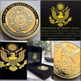 NYPD NEW YORK STATE POLICE OFFICER Challenge Coin Retirement Award
