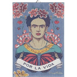 Ekelund Weavers - Frida Kahlo Design 'Vida' -100% Organic Cotton Dish Towel - @14 x 21 inches
