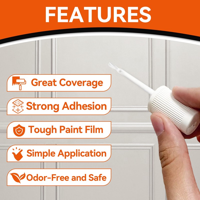 Brohood White Touch Up Paint, Appliance Kitchen Cabinet Paints for