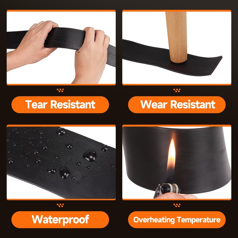 TORRAMI Neoprene Rubber Strips Adhesive Solid Rubber Sheets, Rolls &