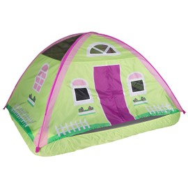 Pacific Play Tents 19601 Kids Cottage House Bed Tent Playhouse - Fits Full Size Mattress , Pink