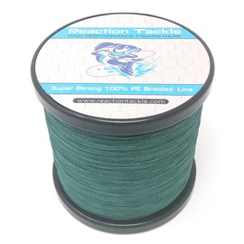Reaction Tackle Braided Fishing Line Moss Green 65LB 1500yd