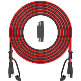 OYMSAE OYMSAE 25Feet SAE to SAE Extension Cable Quick Disconnect Connector 16AWG,for Automotive,Solar Panel Panel SAE Plug(25FT(16AWG)), Charging Adapter