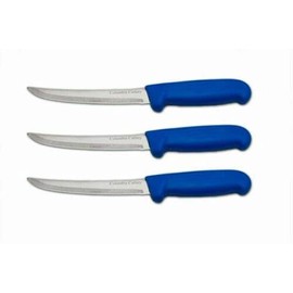 Columbia Cutlery 6 in. Blue Boning/Fillet Knife - Curved & Stiff (3 Pack)