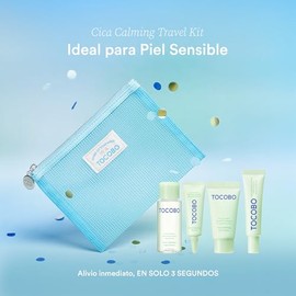 TOCOBO Kit De Viaje Calmante Cica – Rutina Facial Para Piel Sensible En Tamaño Travel