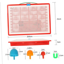 Toyvian 296pcs Puzzle Toys vtoys pegboard 3D jigsaw puzzles educational pegs craft pegs button nail learning toys mushroom peg puzzle dish car educational letter toys