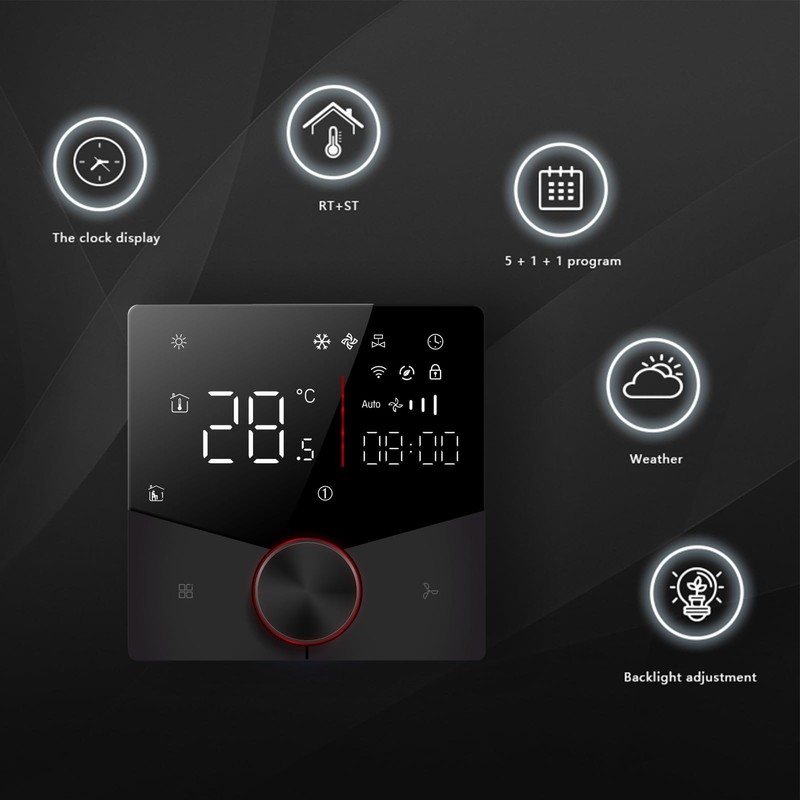 Smart Air Conditioner Controller, WiFi Thermostat LED Panel with Capacitive