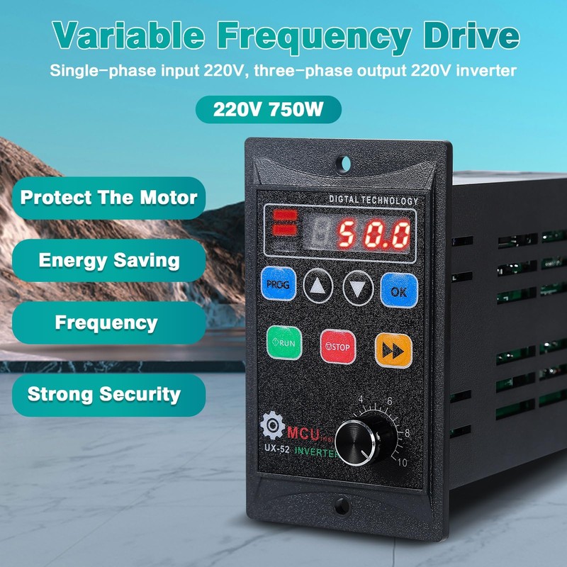 Jadeshay VFD Frequency Converter 230 V 1-Phase Input 3-Phase Output